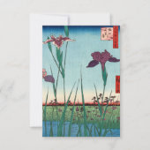 Horikiri Iris Garden von Utagawa Hiroshige Dankeskarte (Vorderseite)