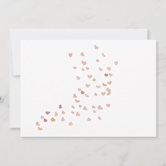 Horisonale Osterwasserfarbe Babydusche Einladung (Rückseite)