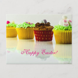 Horiz. "Happy Oaster" Cupcakes Feiertagspostkarte