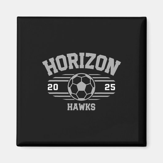 Horizon Hawks Fußballrechnung 2025  Magnet (Vorne)