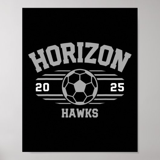 Horizon Hawks Fußballrechnung 2025 Poster (Vorne)
