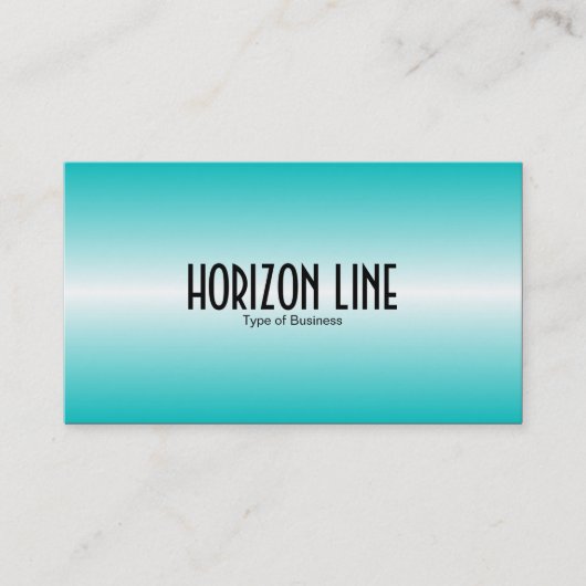 Horizon Line - Deep Cyan Visitenkarte (Vorderseite)