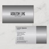 Horizon Line - grau Visitenkarte (Vorne/Hinten)