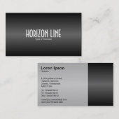 Horizon Line - Schwarz und Grau Visitenkarte (Vorne/Hinten)