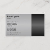 Horizon Line - Schwarz und Grau Visitenkarte (Rückseite)