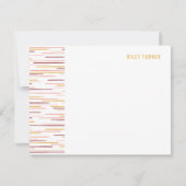 Horizon Lines Stationery Note Card - Honey Save The Date (Vorderseite)