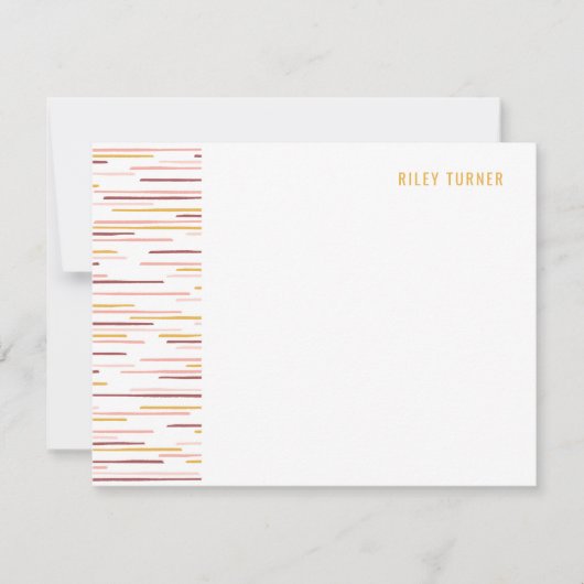 Horizon Lines Stationery Note Card - Honey Save The Date (Vorderseite)