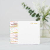 Horizon Lines Stationery Note Card - Honey Save The Date (Stehend Vorderseite)