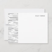 Horizon Lines Stationery Note Card - Rauch Save The Date (Vorderseite)
