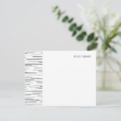 Horizon Lines Stationery Note Card - Rauch Save The Date (Stehend Vorderseite)