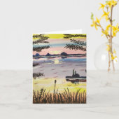 Horizon Sun, klein, 4" x 5,6" Karte (Gelbe Blume)