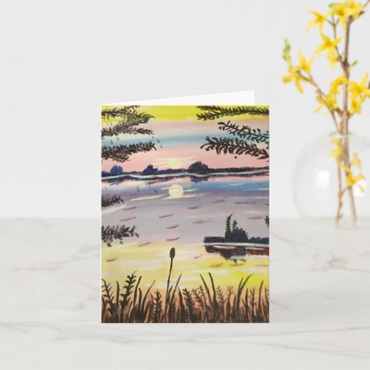 Horizon Sun, klein, 4" x 5,6" Karte (Gelbe Blume)