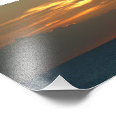 Horizon Sunset farbenfrohe Seascape-Fotografie Fotodruck (Ecke)