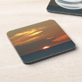 Horizon Sunset farbenfrohe Seascape-Fotografie Getränkeuntersetzer (Linke Seite)