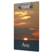 Horizon Sunset farbenfrohe Seascape-Fotografie Klemmbrett (Links)