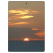 Horizon Sunset farbenfrohe Seascape-Fotografie Klemmbrett (Rückseite)