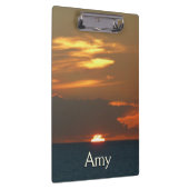 Horizon Sunset farbenfrohe Seascape-Fotografie Klemmbrett (Rechts)