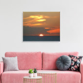 Horizon Sunset farbenfrohe Seascape-Fotografie Leinwanddruck (Insitu (Wohnzimmer))