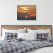 Horizon Sunset farbenfrohe Seascape-Fotografie Leinwanddruck (Insitu (Schlafzimmer))