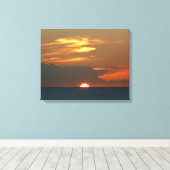 Horizon Sunset farbenfrohe Seascape-Fotografie Leinwanddruck (Insitu (Holzboden))