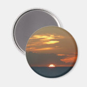Horizon Sunset farbenfrohe Seascape-Fotografie Magnet (Vorderseite/Rückseite)