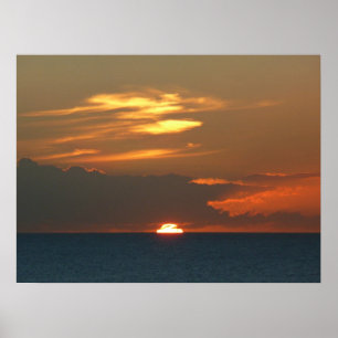 Horizon Sunset farbenfrohe Seascape-Fotografie Poster
