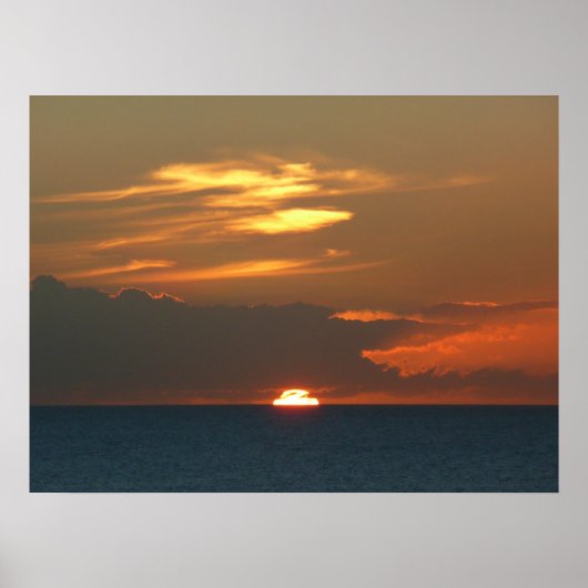 Horizon Sunset farbenfrohe Seascape-Fotografie Poster (Vorne)