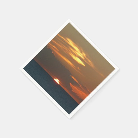 Horizon Sunset farbenfrohe Seascape-Fotografie Serviette (Ecke)