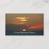 Horizon Sunset farbenfrohe Seascape-Fotografie Visitenkarte (Rückseite)