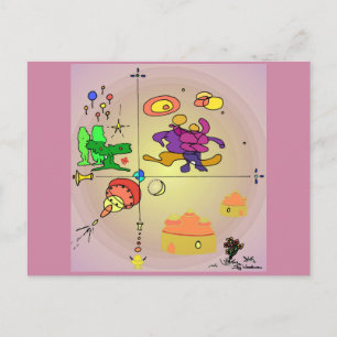 Horizons Abstrakt SF Art Postkarte