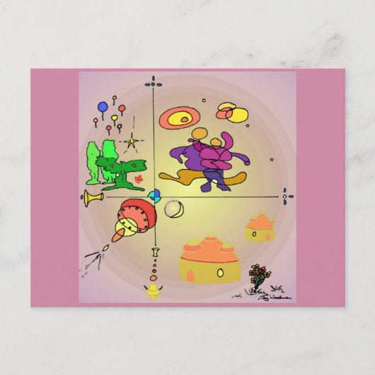 Horizons Abstrakt SF Art Postkarte (Vorderseite)