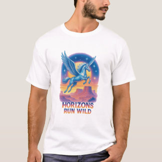 Horizons Run Wild Pegasus Wüsten-T-Shirt T-Shirt
