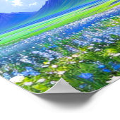 Horizont Blau und Weiß Poster (Ecke)