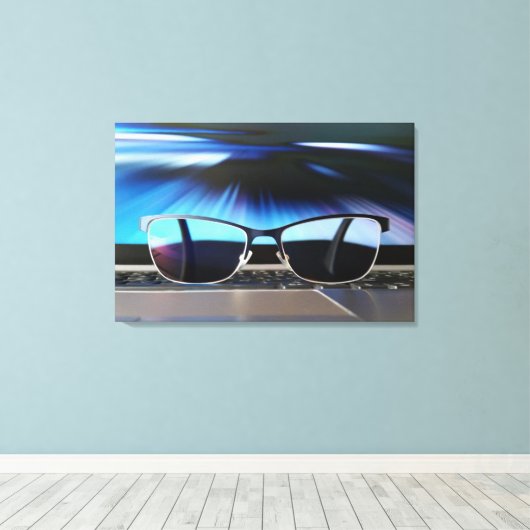 Horizont durch Brille Leinwanddruck (Insitu (Holzboden))