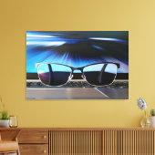 Horizont durch Brille Leinwanddruck (Insitu (Wohnzimmer))