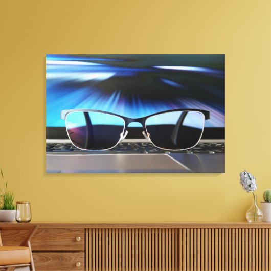 Horizont durch Brille Leinwanddruck (Insitu (Wohnzimmer))