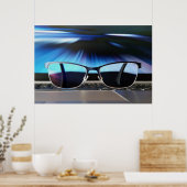 Horizont durch Brille Poster (Küche)