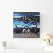 Horizont durch Brille Quadratische Wanduhr (Zuhause)