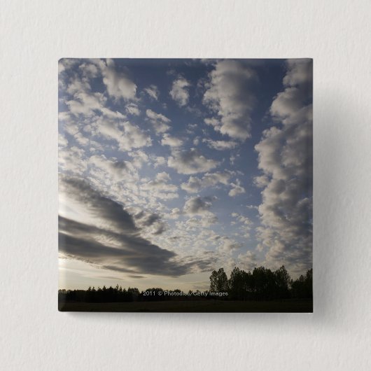 Horizont-Himmel-Ansicht mit Wolken Button (Vorderseite)