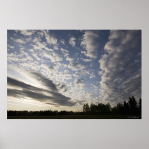 Horizont-Himmel-Ansicht mit Wolken Poster