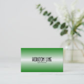 Horizont-Linie - Mittelgrün Visitenkarte (Stehend Vorderseite)