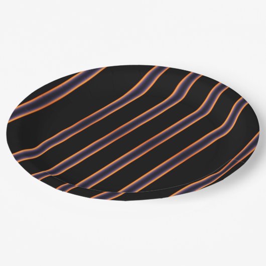 Horizont Sonnenuntergang, Muster Pappteller (Schrägansicht)