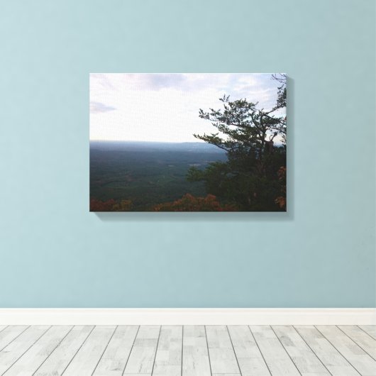 Horizont vom Mount Cheaha im Herbst Lavas Print Leinwanddruck (Insitu (Holzboden))