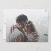 Horizontal ausgeblendetes Foto für Minimalistische Save The Date (Vorderseite)