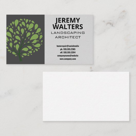 Horizontal | Baumlogo Visitenkarte (Vorne/Hinten)