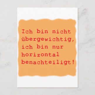 horizontal benachtei postkarte