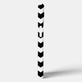 Horizontal Black und White Zigzag Case-Mate iPhone Hülle (Rückseite / Rechts)