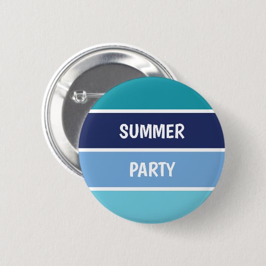 Horizontal blau gestreift button (Vorne & Hinten)