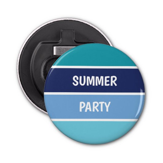 Horizontal blau gestreift flaschenöffner (Vorderseite)