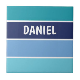 Horizontal blau gestreift fliese